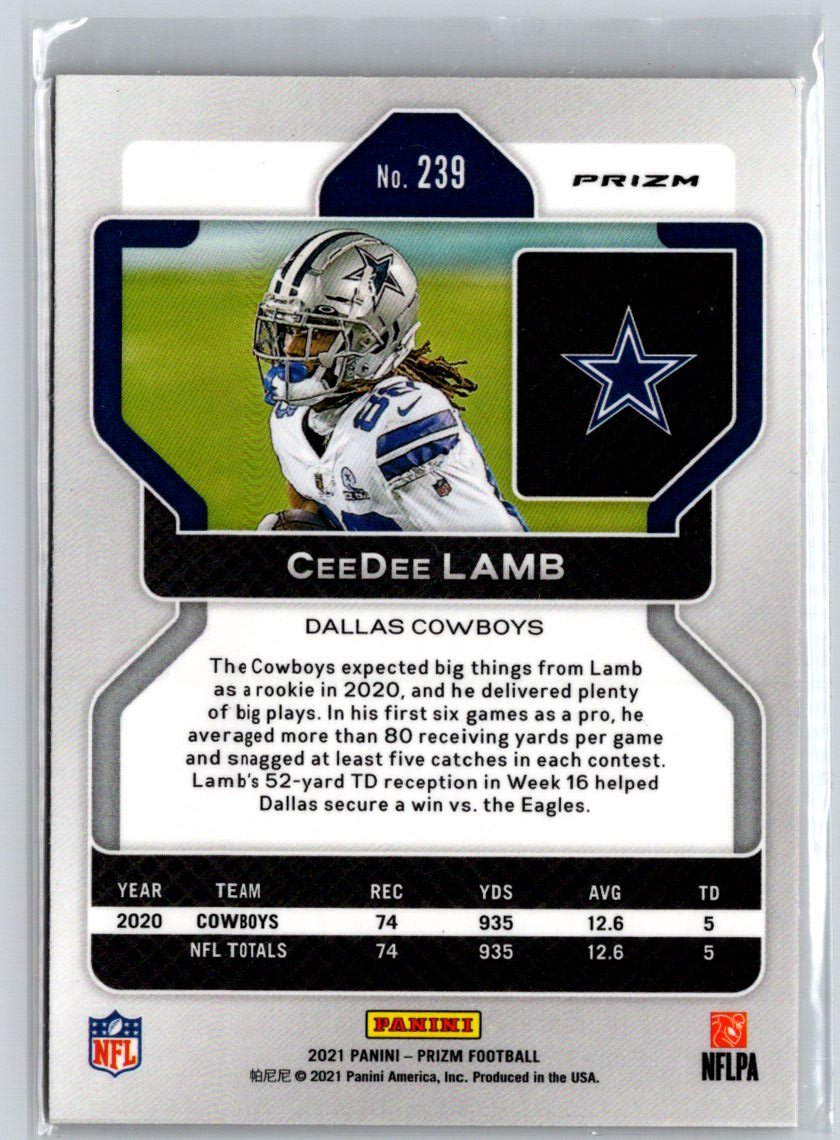 2021 Panini Prizm #239 CeeDee Lamb Lazer C5