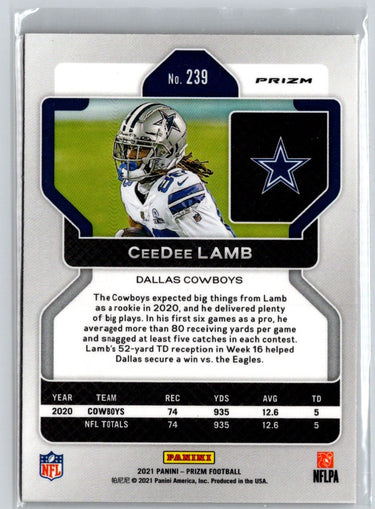 2021 Panini Prizm #239 CeeDee Lamb Lazer C5