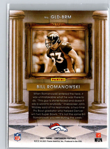 2021 Panini Contenders #GLD-BRM Bill Romanowski Gladiators C5
