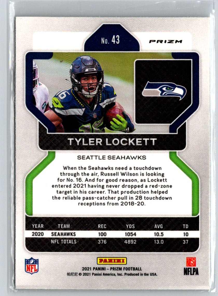 2021 Panini Prizm #43 Tyler Lockett Green C5