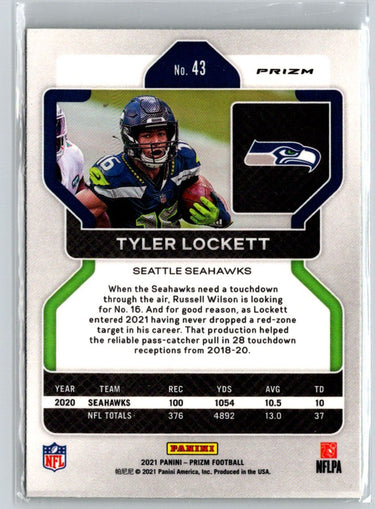 2021 Panini Prizm #43 Tyler Lockett Green C5