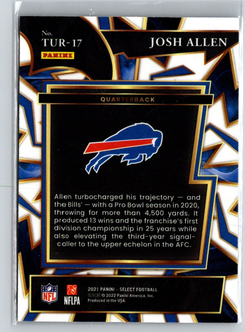 2021 Panini Select #TUR-17 Josh Allen Turbocharged C5
