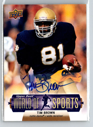 2011 Upper Deck World of Sports #95 Tim Brown Autographs C9