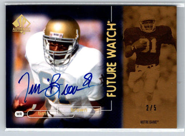 2011 SP Authentic #184 Tim Brown Autographs Gold #/5 C9