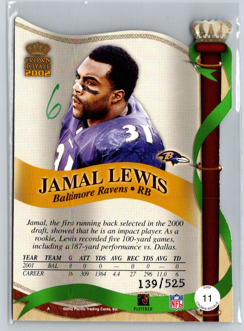 2002 Pacific Crown Royale #11 Jamal Lewis Red #/525 C10