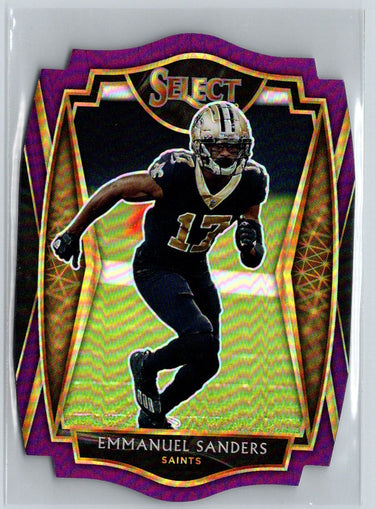 2020 Panini Select #142 Emmanuel Sanders Purple Prizm Die Cut C10
