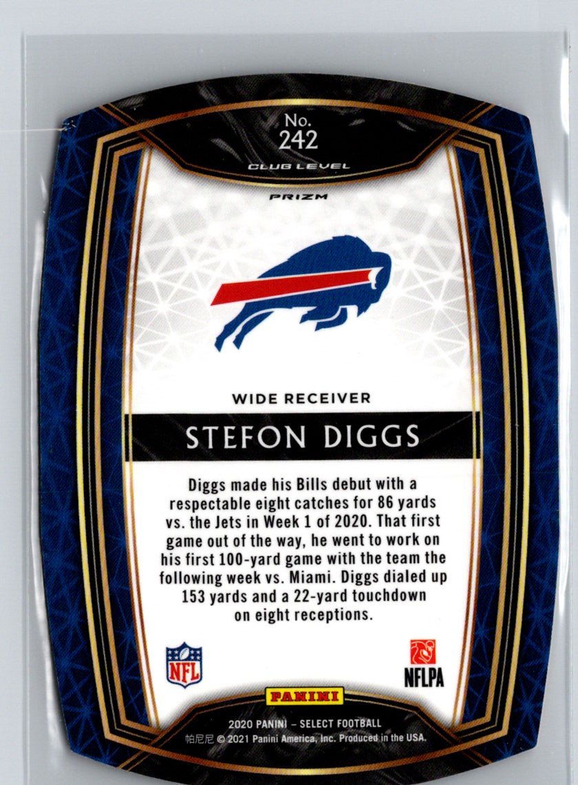 2020 Panini Select #242 Stefon Diggs Orange Prizm Die Cut C10