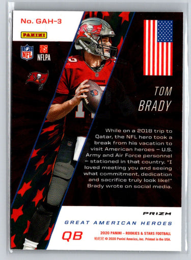 2020 Panini Rookies & Stars #GAH-3 Tom Brady Great American Heroes C10
