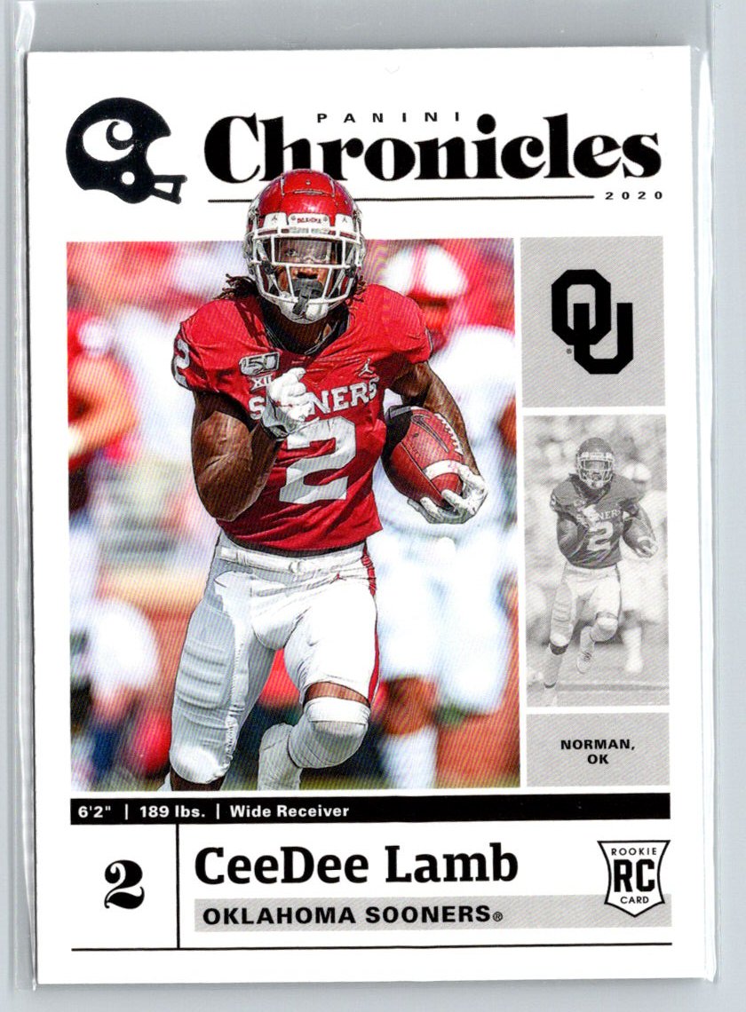 2020 Panini Chronicles Draft Picks #7 CeeDee Lamb Blue C10