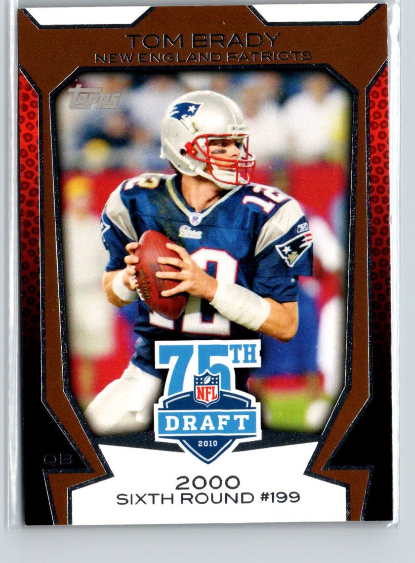 2010 Topps #75DA-3 Tom Brady Draft 75th Anniversary C10
