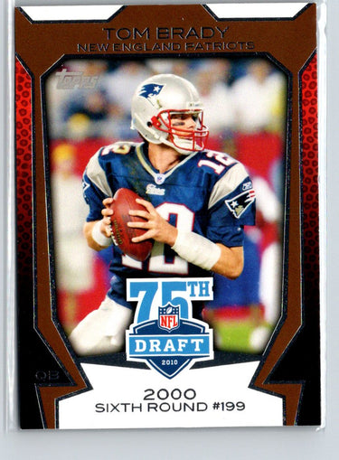 2010 Topps #75DA-3 Tom Brady Draft 75th Anniversary C10