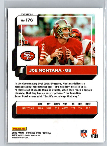 2022 Donruss Optic #176 Joe Montana Holo C10