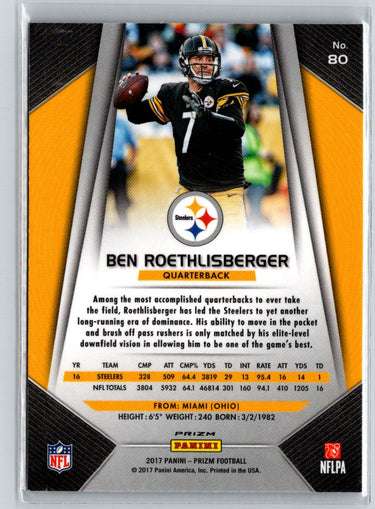 2017 Panini Prizm #80 Ben Roethlisberger Prizm C11