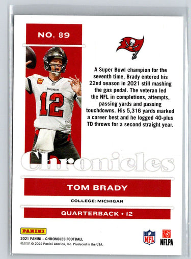 2021 Panini Chronicles #89 Tom Brady Bronze C11