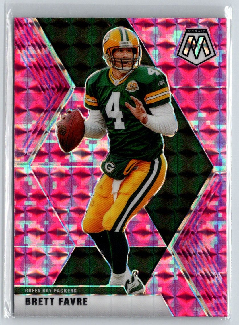 2020 Panini Mosaic #81 Brett Favre Prizm Camo Pink C11