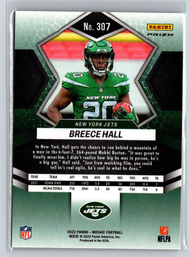 2022 Panini Mosaic #307 Breece Hall Mosaic Reactive Orange C11