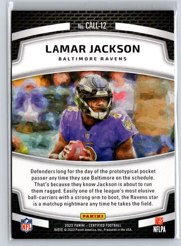 2023 Certified #CALL-12 Lamar Jackson Calling Cards Mirror Bronze #/249 C11