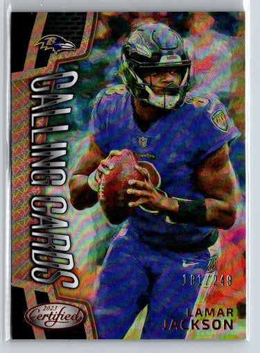 2023 Certified #CALL-12 Lamar Jackson Calling Cards Mirror Bronze #/249 C11
