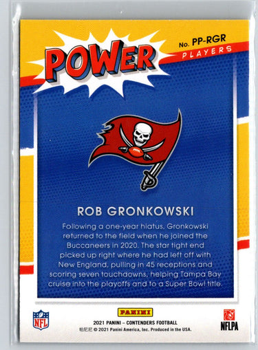 2021 Panini Contenders #PP-RGR Rob Gronkowski Power Players Emerald C11
