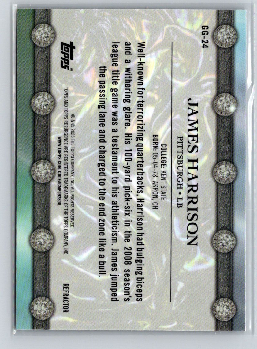 2024 Topps Resurgence #GG-24 James Harrison Glimmer and Gleam Refractor C11