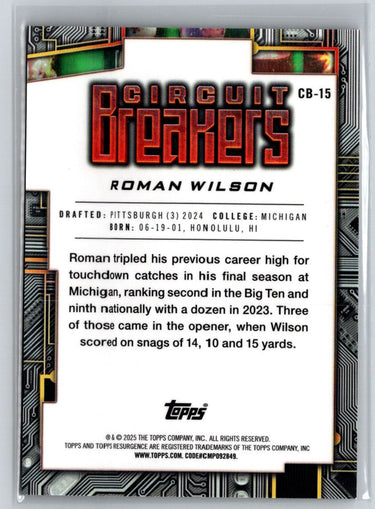 2024 Topps Resurgence RC Roman Wilson Circuit Breakers Gold Power Surge #/50 C11