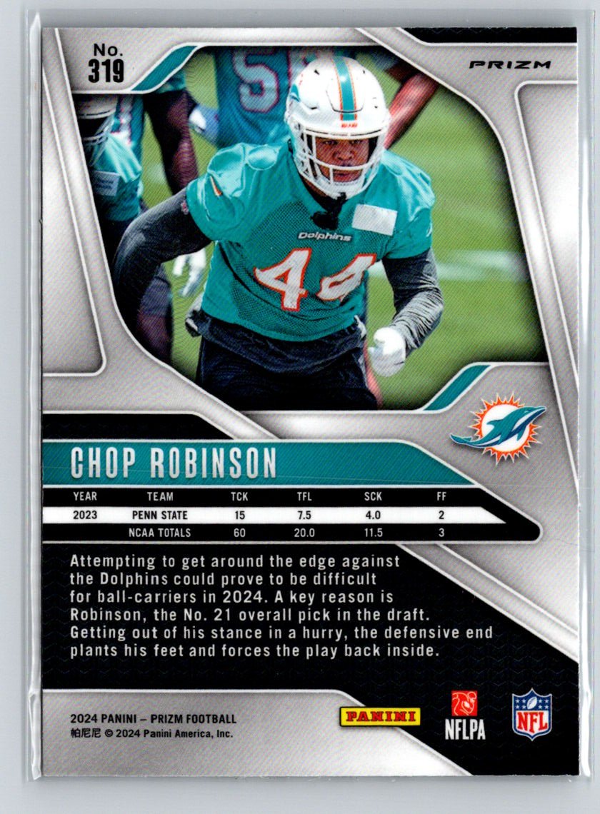 2024 Panini Prizm #319 Chop Robinson Black and White Checker C11