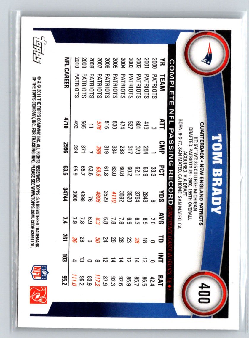 2011 Topps #400 Tom Brady C12