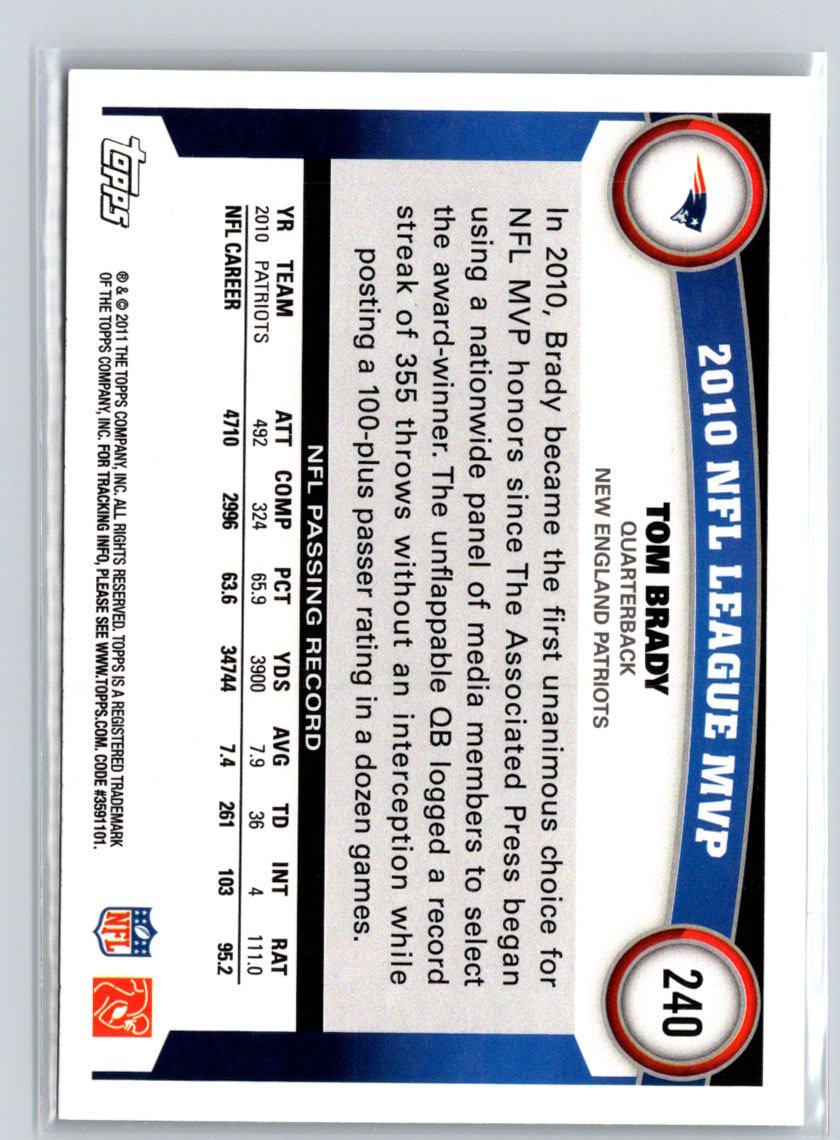 2011 Topps #240 Tom Brady C12