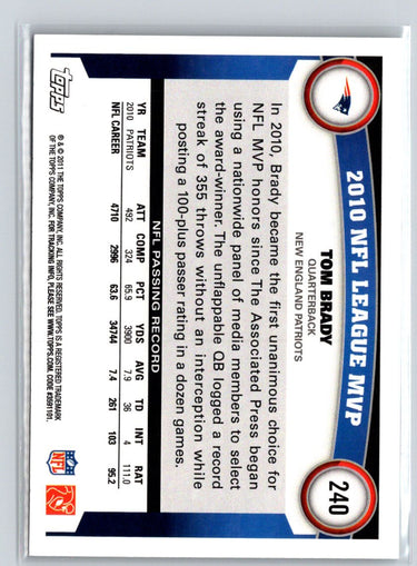 2011 Topps #240 Tom Brady C12