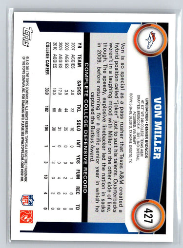 2011 Topps #427 Von Miller C12