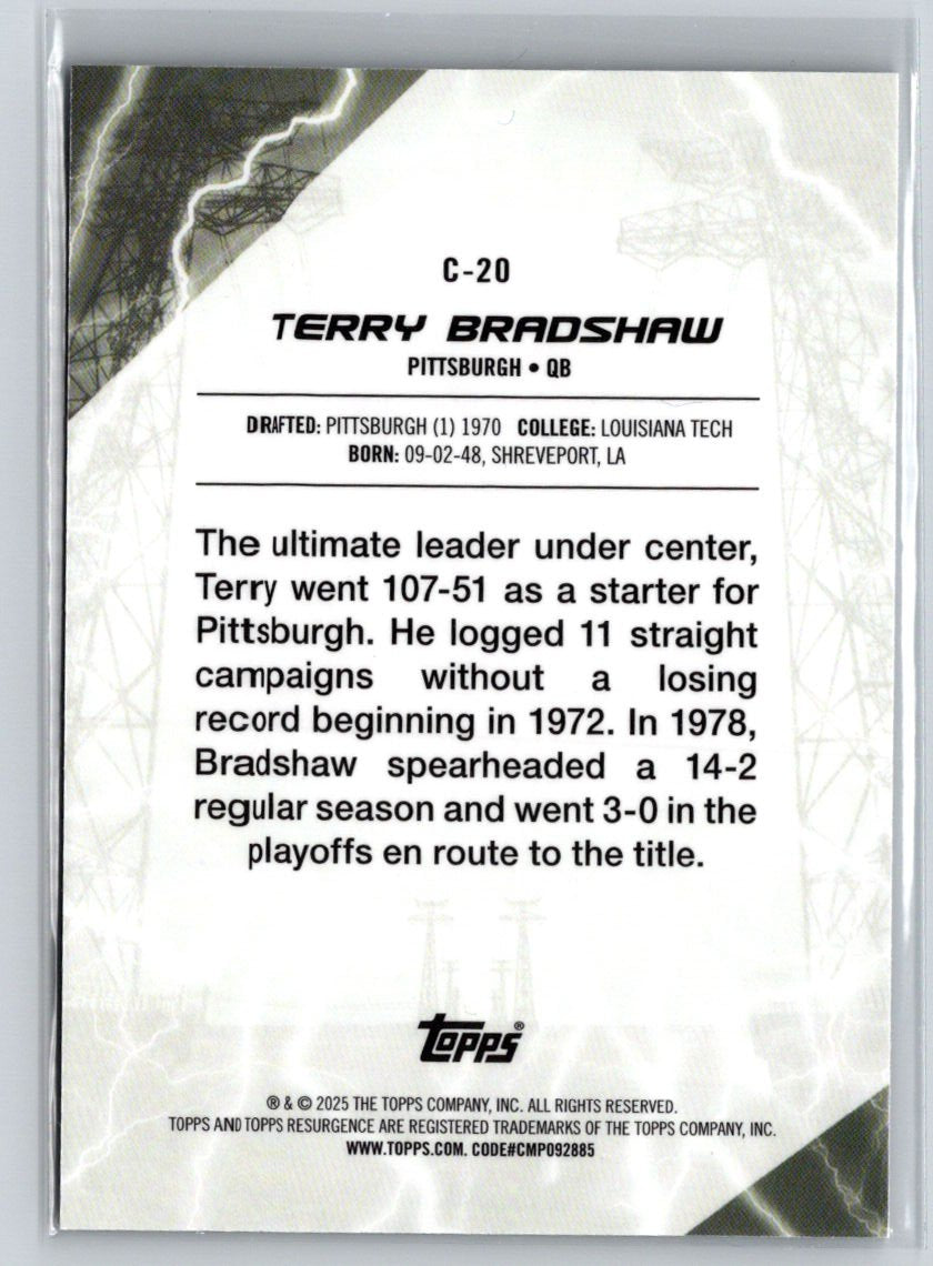 2024 Topps Resurgence #C-20 Terry Bradshaw Conductors Navy Surge #/275 C12