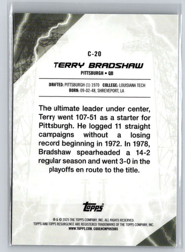 2024 Topps Resurgence #C-20 Terry Bradshaw Conductors Navy Surge #/275 C12
