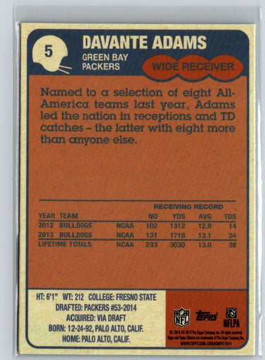 2014 Topps Chrome #5 Davante Adams 1985 Topps C12