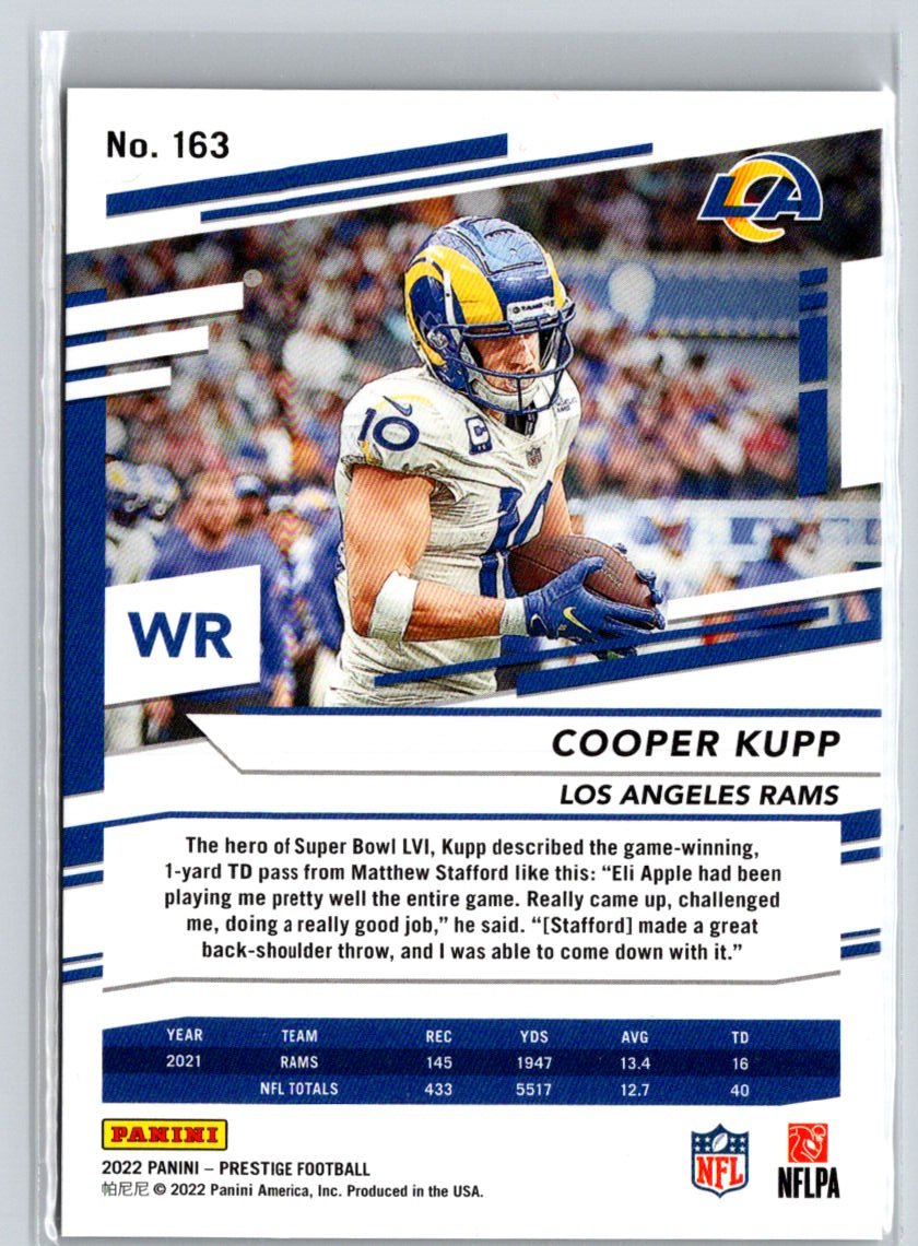 2022 Panini Prestige #163 Cooper Kupp Xtra Points Premium Red #/449 C12