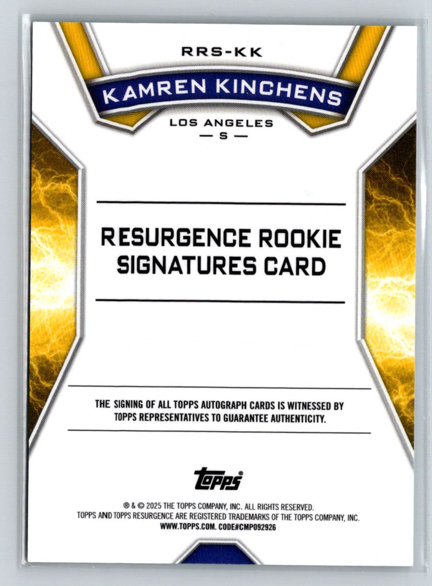 2024 Topps Resurgence #RRS-KK Kamren Kinchens Resurgence Rookie Signatures /249