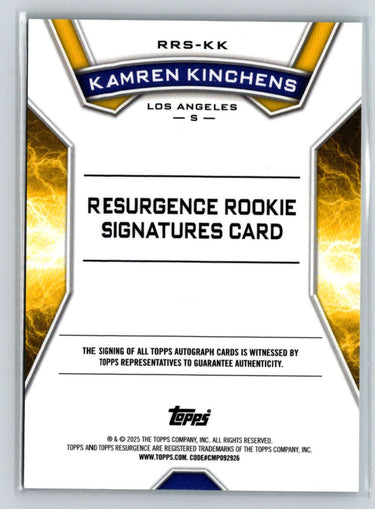 2024 Topps Resurgence #RRS-KK Kamren Kinchens Resurgence Rookie Signatures /249