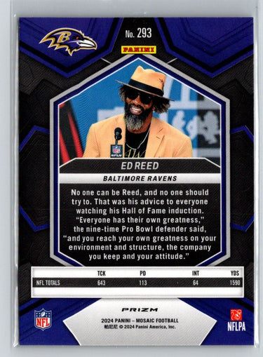 2024 Panini Mosaic #293 Ed Reed Mosaic Reactive Yellow C12