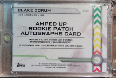 2024 Topps Resurgence #AU-BC Blake Corum Amped Up Rookie Patch Autographs D2