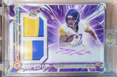 2024 Topps Resurgence #AU-BC Blake Corum Amped Up Rookie Patch Autographs D2