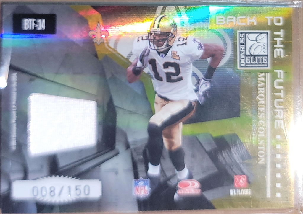2007 Donruss Elite Tim Brown Marques Colston Back to the Future Jerseys #/150 D3