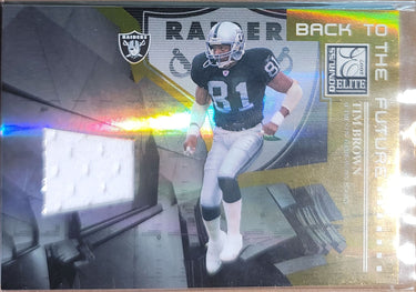 2007 Donruss Elite Tim Brown Marques Colston Back to the Future Jerseys #/150 D3