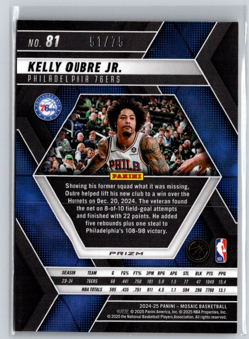 2024-25 Panini Mosaic #81 Kelly Oubre Jr. Red Mosaic E1