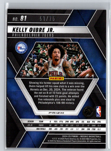 2024-25 Panini Mosaic #81 Kelly Oubre Jr. Red Mosaic E1