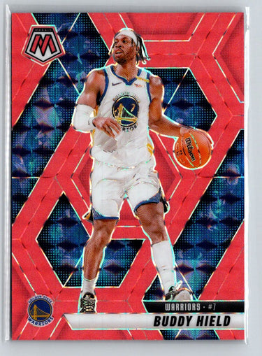 2024-25 Panini Mosaic #2 Buddy Hield Red Fluorescent Mosaic #/75