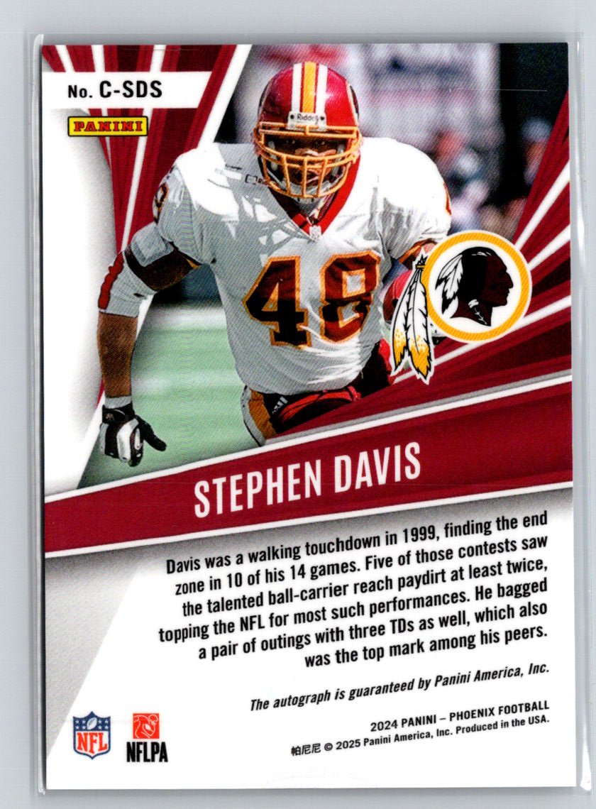 2024 Panini Phoenix #C-SDS Stephen Davis Calligraphy E1 Auto
