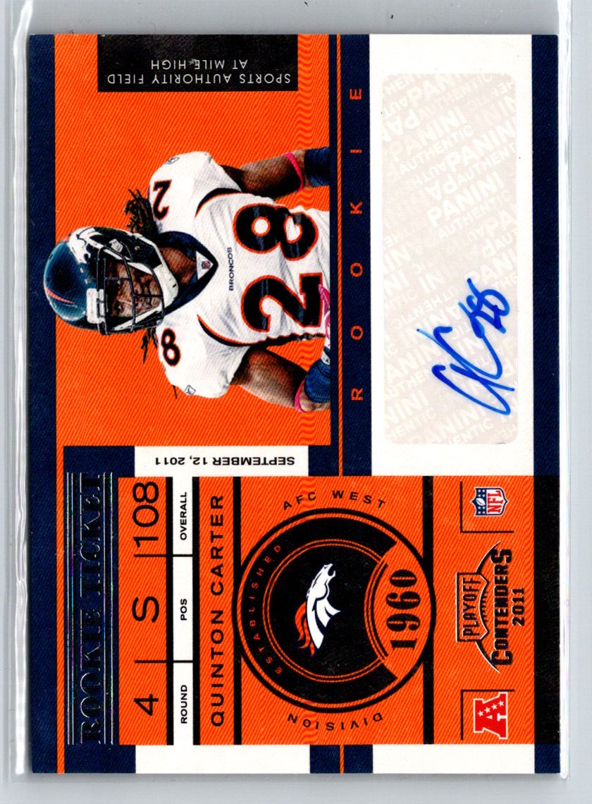 2011 Playoff Contenders #166 Quinton Carter E1