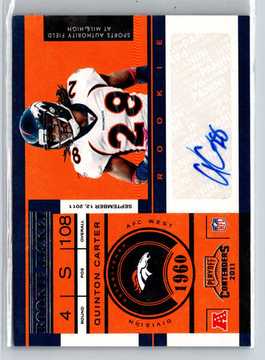 2011 Playoff Contenders #166 Quinton Carter E1