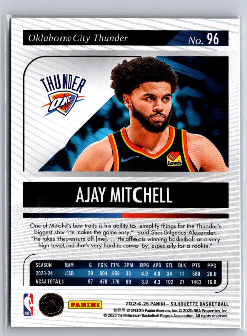 2024-25 Panini Silhouette #96 Ajay Mitchell E1