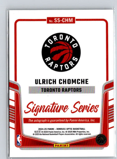 2024-25 Donruss Optic #SS-CHM Ulrich Chomche Signature Series Auto E1
