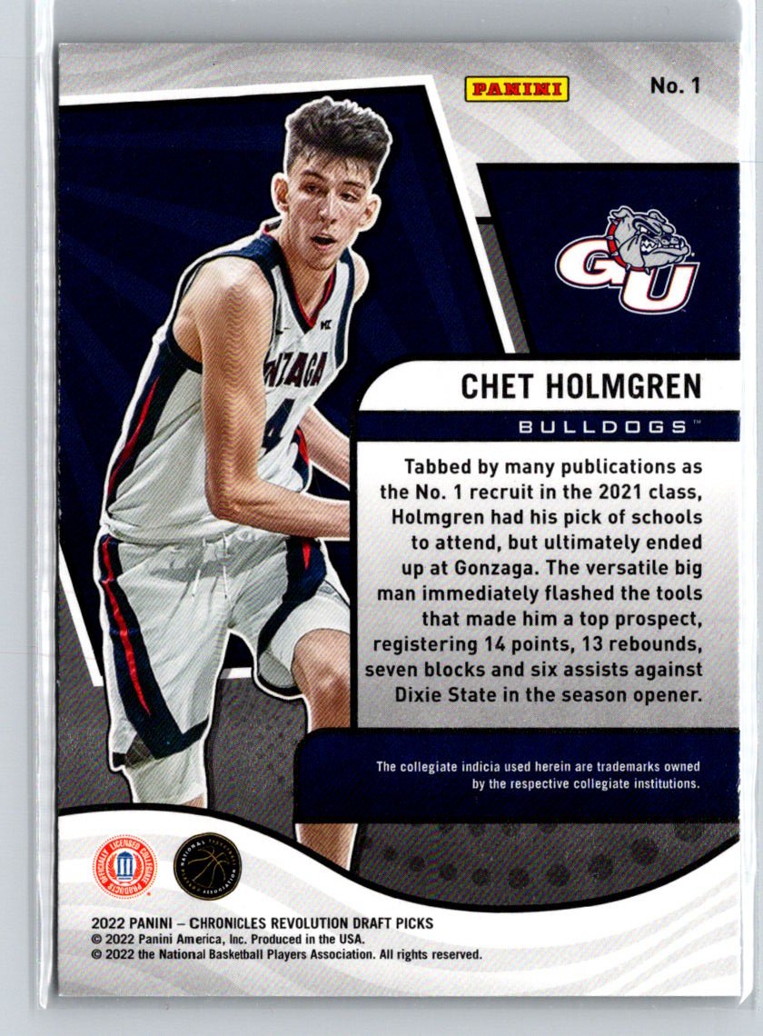 2022 Panini Chronicles Draft Picks #1 Chet Holmgren Revolution E1